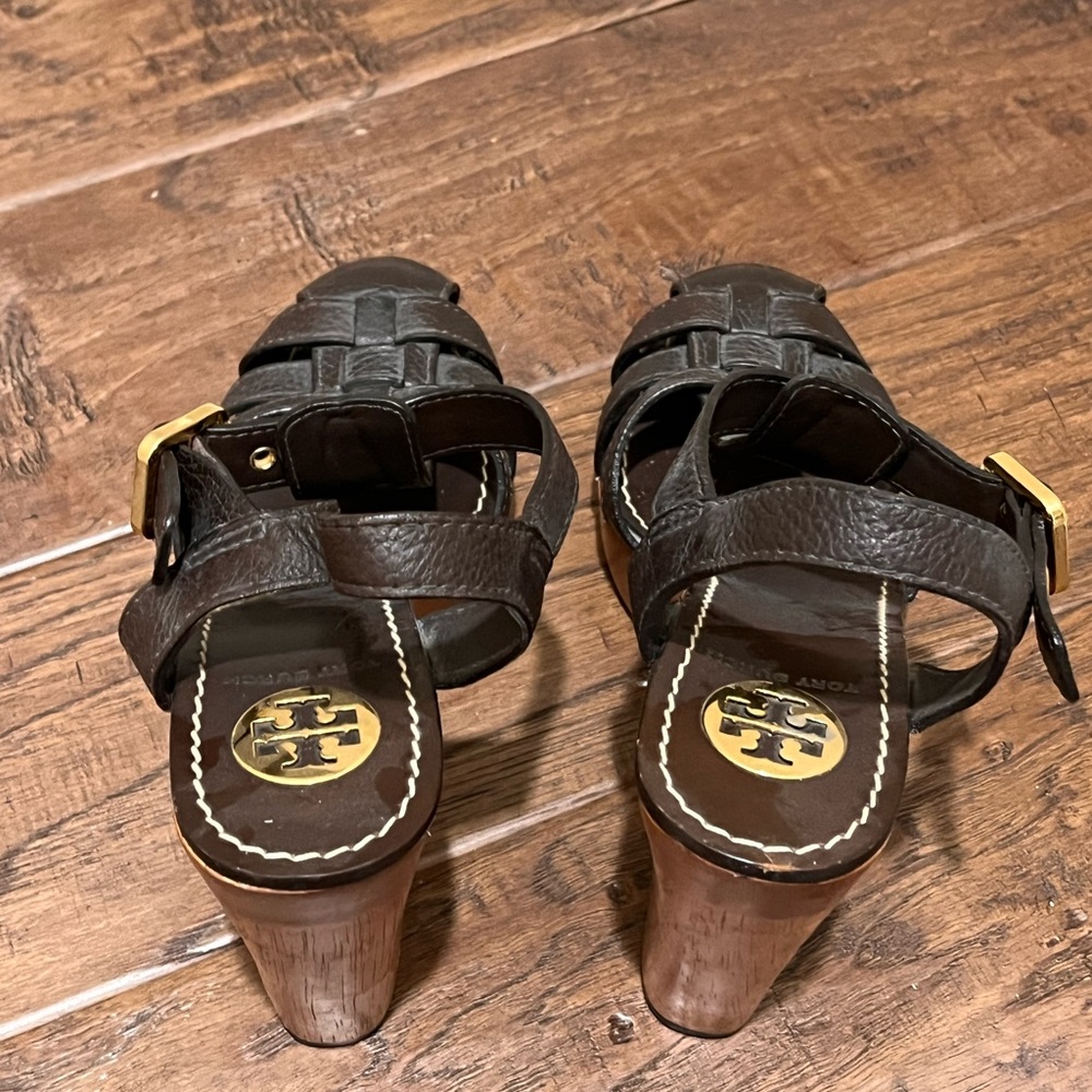 Tory Burch Dark Brown Leather Sandals - Picture 3 of 3